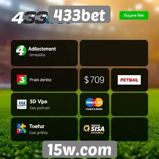 Métodos de pagamento oferecidos pelo 433bet
